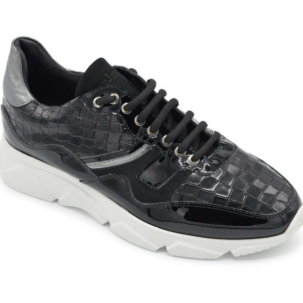 Gianfranco Lattanzi Men Sneakers In Embossed Croco - Picture 2 of 5